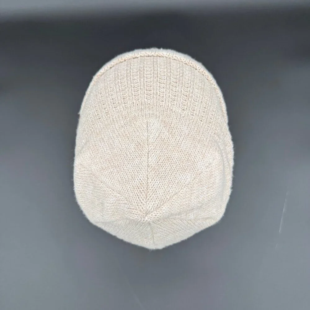 Columbia Beanie Hat Loma Vista Womens Ribbed Knit Dark Stone Cream - Picture 5 of 9